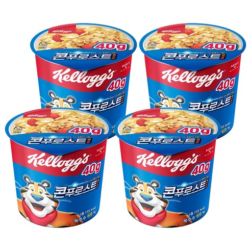 콘푸로스트 컵 시리얼, 40g, 4개