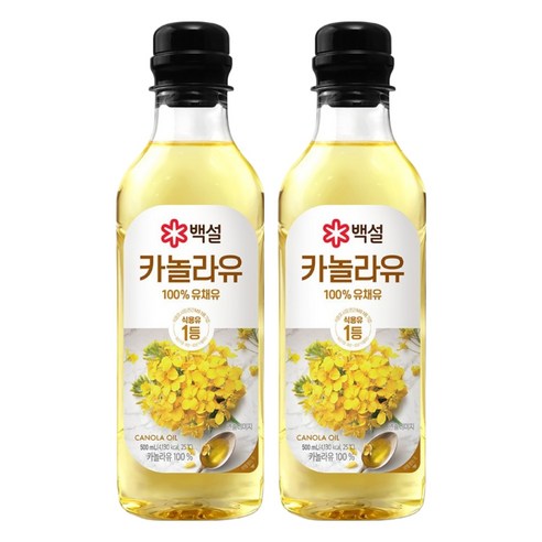백설 카놀라유, 500ml, 2개