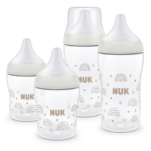 누크 퍼펙트매치 젖병 S 150ml 2개 + M 260ml 2개 세트, 레인보우, 1세트