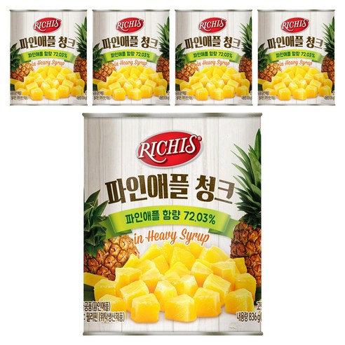 리치스 파인애플 청크 통조림