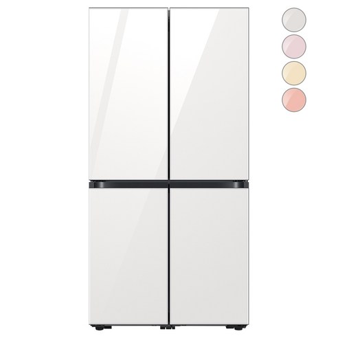 [색상선택형] 삼성전자 비스포크 4도어 프리스탠딩 양문형 냉장고 870L 방문설치, RF8