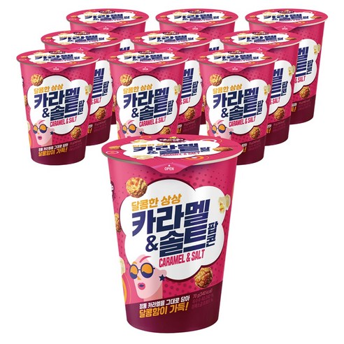 다르다 카라멜 앤 솔트 팝콘, 70g, 10개