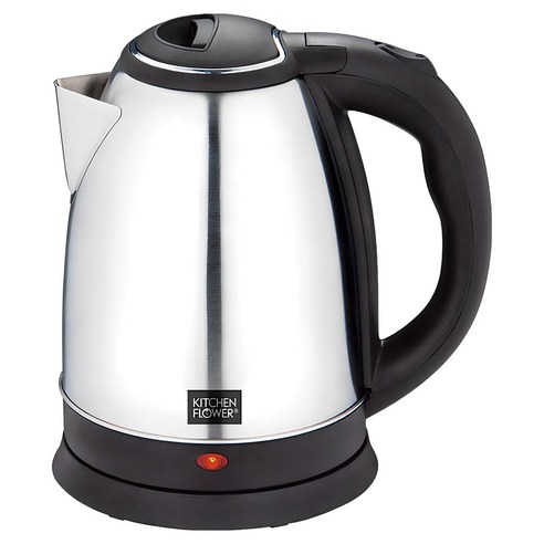 키친플라워 초고속 가열 스텐 304 알파전기주전자 1.8L - 빠른 끓임과 안전 자동 차단 기능의 무선 전기 주전자 - 1