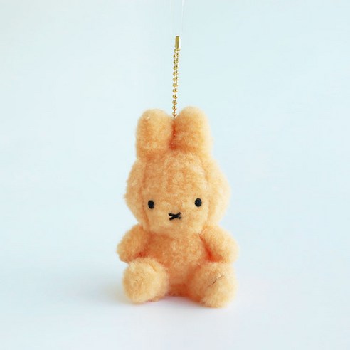 매니어리틀 미피 시팅 크리미 봉제인형 키링, 8cm, 오렌지, 1개