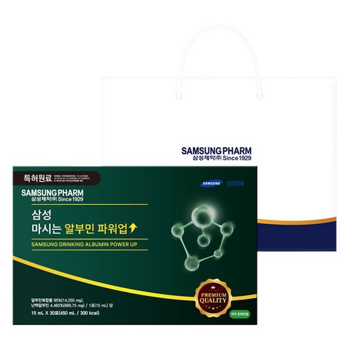 삼성제약 마시는 알부민 파워업 + 쇼핑백, 30회분, 1개