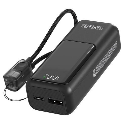 룩씨 PD 22.5W 고속충전 대용량 미니 그립 보조배터리 10000mAh + C타입 케이블 세트