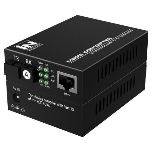 인네트워크 최대 3km지원 1Gbps 기가비트 SC타입 싱글모드 1코어 WDM 광 컨버터 A