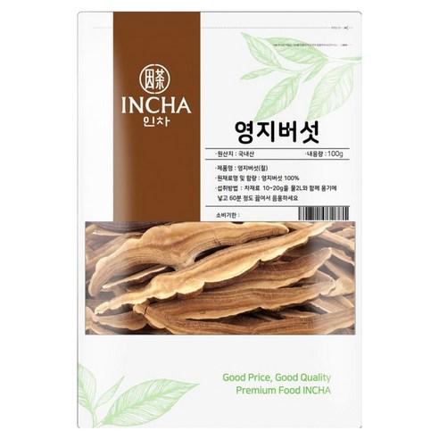 인차 국내산 영지버섯 슬라이스