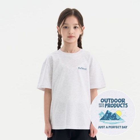 아웃도어프로덕츠 키즈 백 그래픽 반소매 티셔츠 OD269ISS23