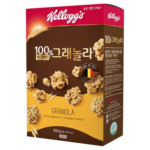 켈로그 100% 벨기에산 그래놀라 시리얼
