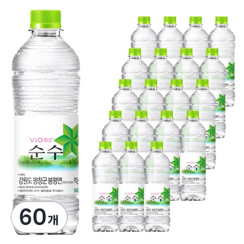 휘오 순수 생수, 500ml, 60개