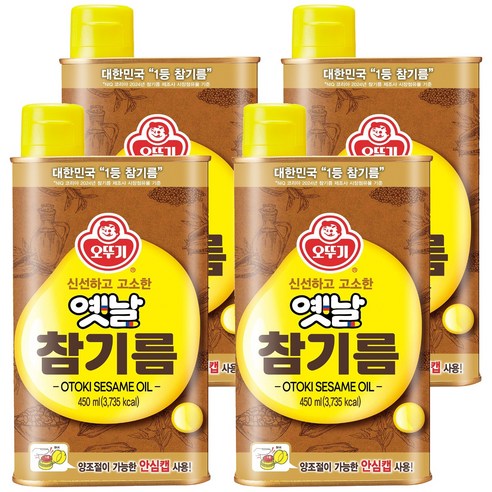 오뚜기옛날 참기름, 450ml, 4개