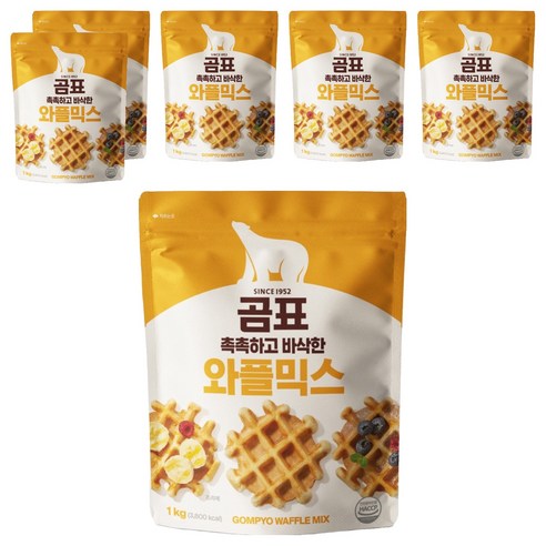 곰표 와플 믹스, 1kg, 6개