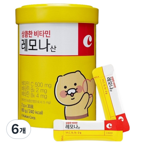 레모나 상큼한 비타민C 30포, 60g, 6개