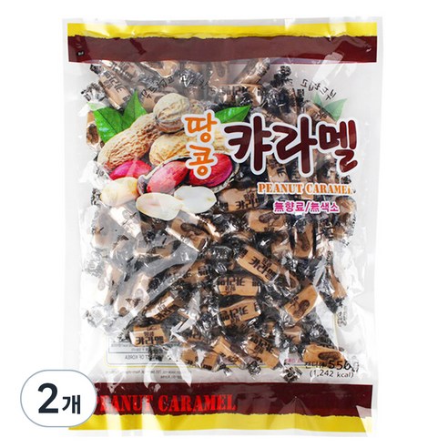 HM 부드럽고 고소한 옛날 땅콩캬라멜, 550g, 2개