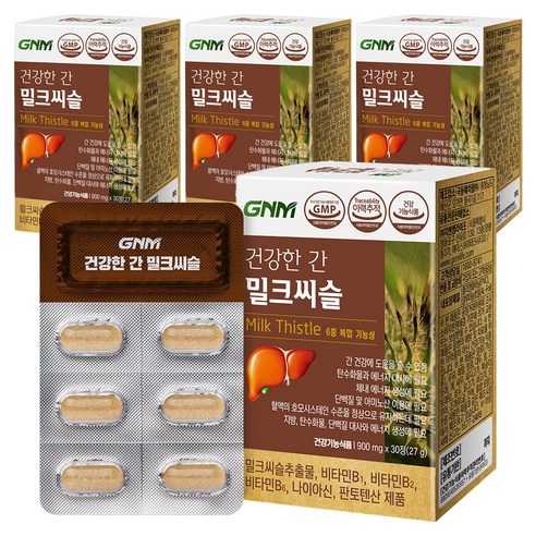 GNM자연의품격 건강한 간 밀크씨슬, 30정, 4개
