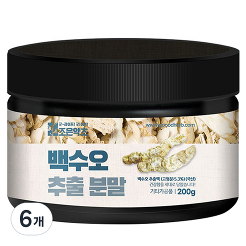 조은약초 백수오 추출분말, 6개, 200g