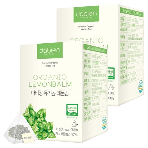 다비앙 유기농 레몬밤, 1.1g, 10개입, 2개