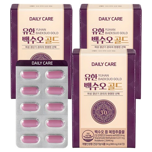 데일리케어 유한 백수오 골드 54g, 60정, 3개