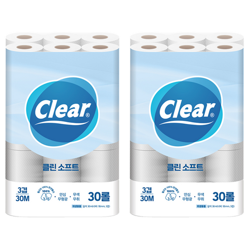 반려동물 가정 안전 기능 휴지 추천 광진클리어 3겹 클린 소프트 천연펄프 화장지