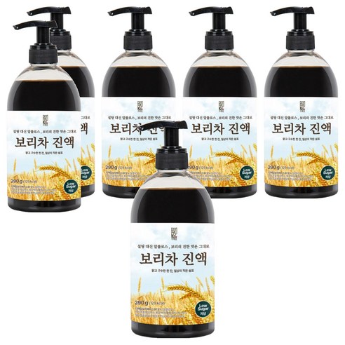 더해담 저당 보리차 진액, 290g, 6개