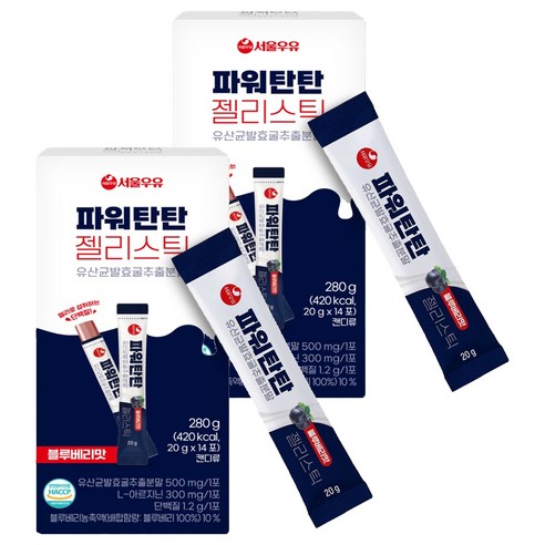 서울우유 파워탄탄 젤리스틱 14p, 280g, 2개