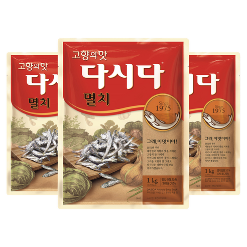 다시다 멸치, 1kg, 3개