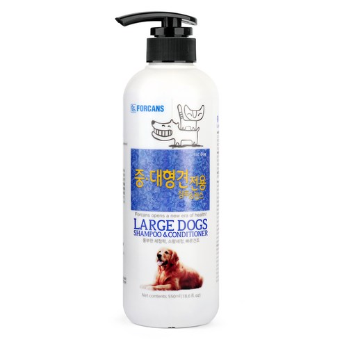 포켄스 중대형견 전용 샴푸&린스, 550ml, 1개입, 1개