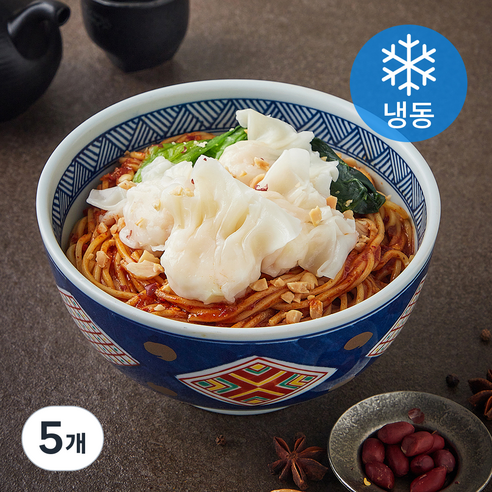 [로켓프레시] 티엔미미 비빔새우완탕면 밀키트 (냉동), 300g, 5개