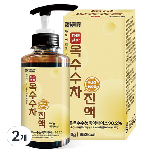 조은약초 더 편한 볶은 옥수수차 진액, 560g, 2개