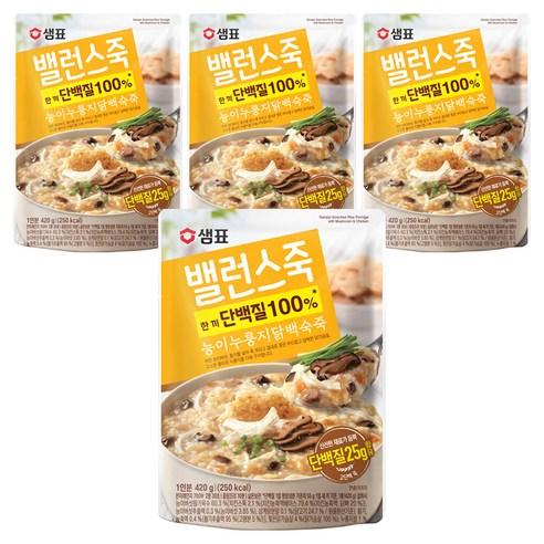 샘표 밸런스죽 능이누룽지닭백숙죽