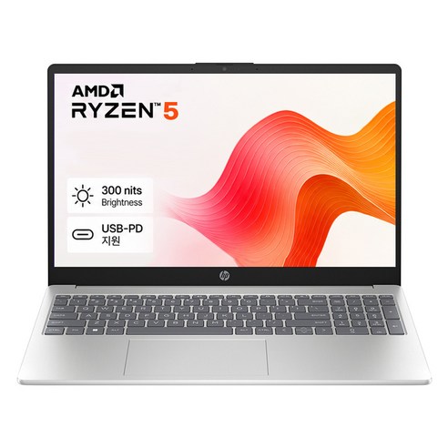 노트북 추천 HP 2026 노트북 15 라이젠5 라이젠 7000 시리즈, Natural silver, 512GB, 16GB, Free DOS, 15-fc1061AU