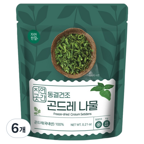자연한알 자연곳간 국내산 동결건조 곤드레, 6개, 6g