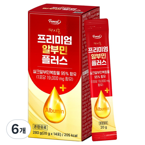 퍼니트 프리미엄 마시는 알부민 플러스 14p, 280g, 6개