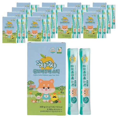 꼬샤꼬샤 곰보배추배 스틱 20g x 15p, 300g, 15개