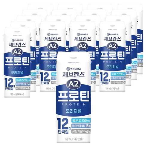 세브란스에이투 연세유업 프로틴 음료 오리지널, 190ml, 18개