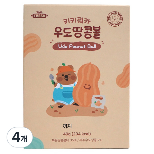 키키쿼카 우도땅콩볼, 4개, 49g