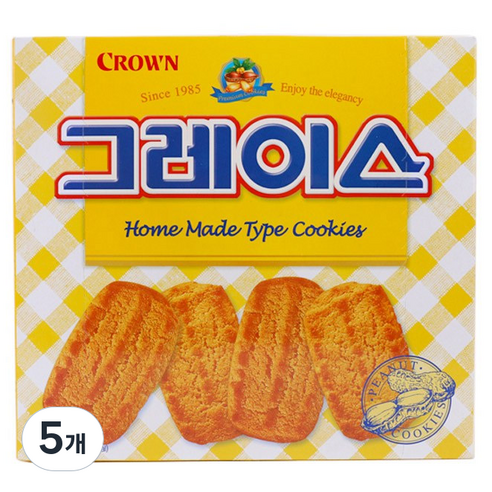 크라운 그레이스 비스켓, 298g, 5개