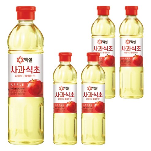 백설 사과식초, 900ml, 5개