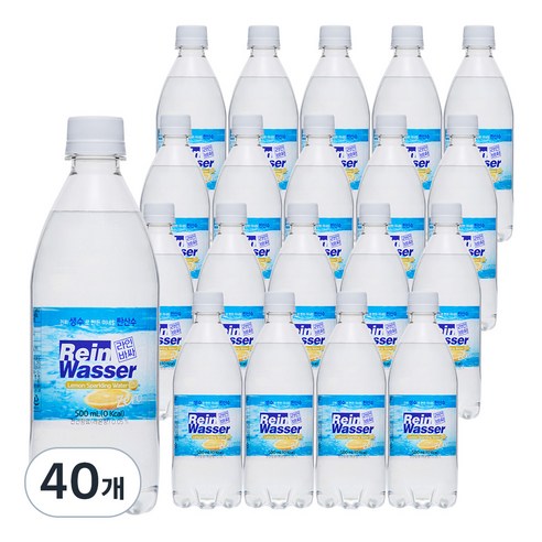 라인바싸 레몬 탄산음료, 500ml, 40개