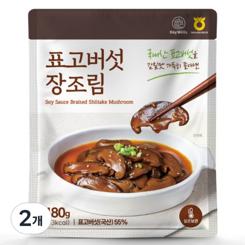데이웰즈 표고버섯 장조림, 180g, 2개