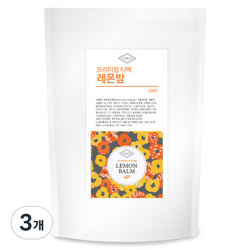 라돌체비타 레몬밤 삼각티백, 100개입, 3개, 1.2g