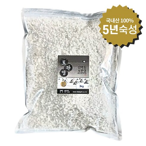 명품 소금 김막동 토판염 5년숙성 굵은입자 3kg(지퍼백), 1개, 3kg