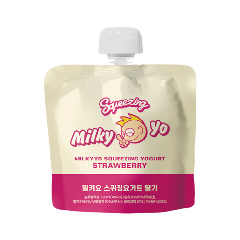 (롯데백화점)(밀키요) 무항생제 원유 스퀴징 요거트 딸기