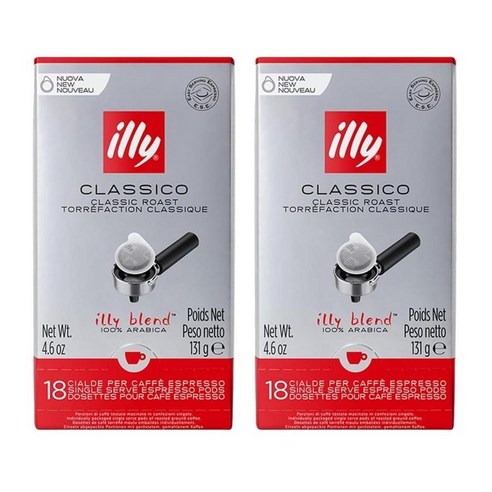 illy 일리 ESE Pods 파드 커피 커피팟 클라시코 18개입