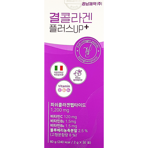 경남제약 결콜라겐 플러스 UP (2g x 30포), 60g, 1세트