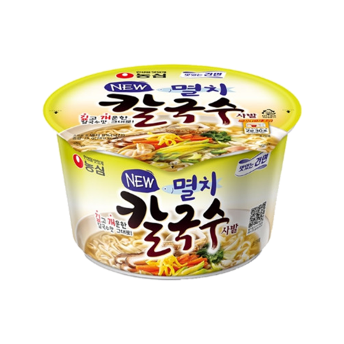 농심 멸치칼국수 사발 75g