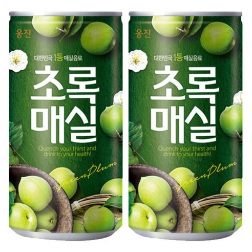 웅진 식후엔 상큼한 초록매실 180ml 60캔
