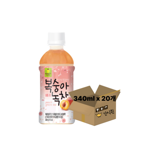 웰그린 복숭아 녹차 저칼로리 학교매점 인기음료