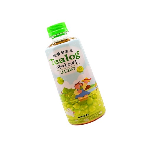 이노엔 티로그 애플청포도 아이스티, 18개, 500ml